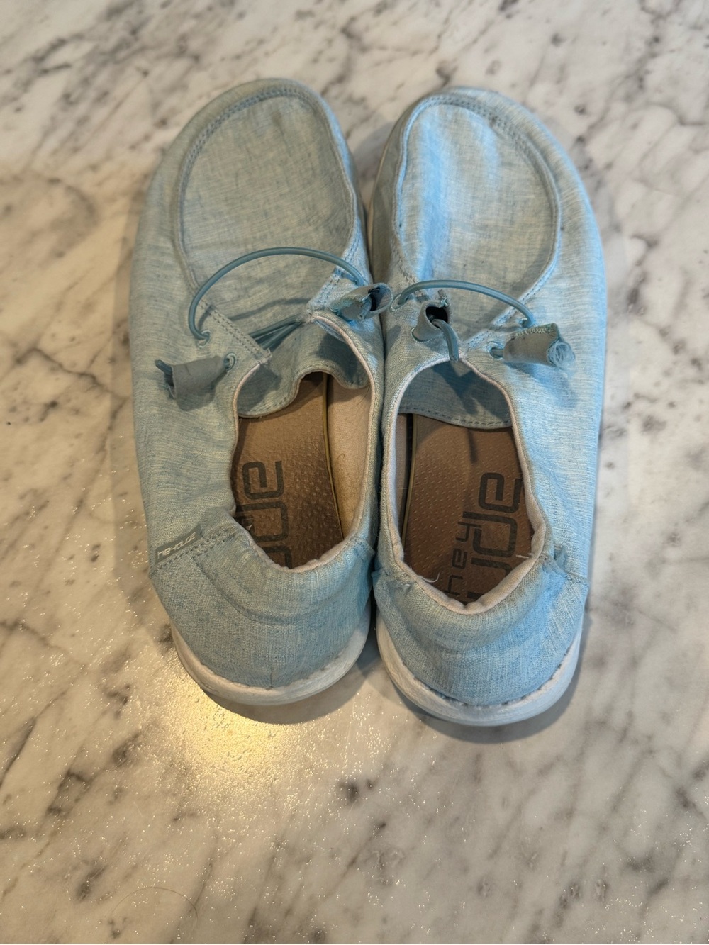 Hey Dude Wendy Light Blue Slip-On Loafers - Picture 3 of 8